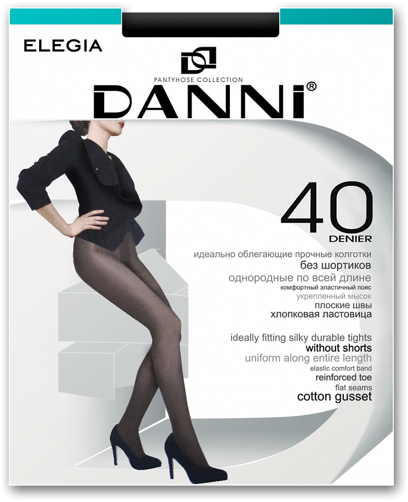 КОЛГОТКИ Danni Filanka 40 Den Черные 3