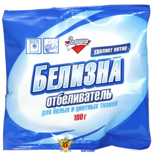 Отбеливатель ЗОЛУШКА "Белизна" для белых и цветных тканей 100 г