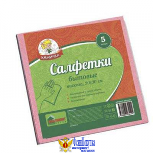 САЛФЕТКИ Хоз Вискоза 30*38 мм 5 шт