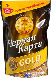 Кофе растворимый ЧЕРНАЯ КАРТА Gold 150 г