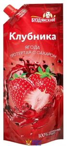 Клубника БУЗДЯКСКИЙ протертая с сахаром 280 г