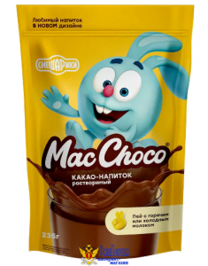 Какао-напиток растворимый MACCHOCO "Смешарики" с маршмеллоу 235 г