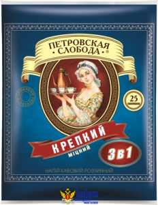 Напиток кофейный растворимый ПЕТРОВСКАЯ СЛОБОДА 3в1 Крепкий 25х20 г