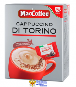 Напиток кофейный растворимый MACCOFFEE Cappuccino di Torino с темным шоколадом 5x25,5г