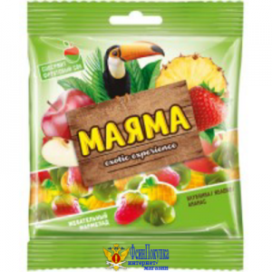 Мармелад жевательный МАЯМА со вкусом ананаса, яблока, клубники 70 г