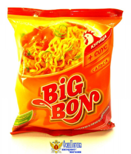 Лапша BIG BON с курицей и соусом сальса 75 г