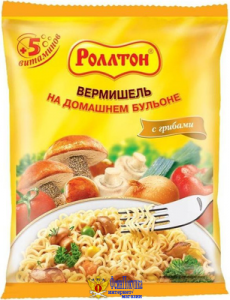 Вермишель РОЛЛТОН на домашнем бульоне с грибами 60 г