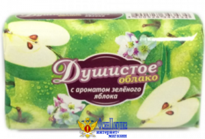 Мыло туалетное Душистое Облако с ароматом зеленого яблока  90 г