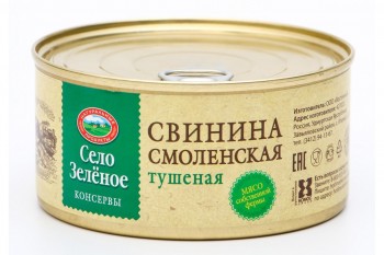 СВИНИНА Тушеная Смоленская Село Зеленое ж/б 325гр