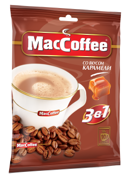 Напиток кофейный растворимый MACCOFFEE 3в1 Карамель м/у 10х18г