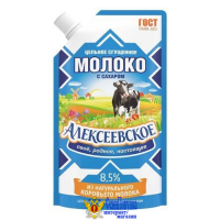 Молоко сгущенное АЛЕКСЕЕВСКОЕ цельное с сахаром 270 г 8,5%