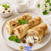 Блинчики с творогом и изюмом 4х70гр.