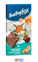 Шоколад BABYFOX молочный с арахисом и карамелью 90 г